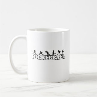 Pickleball Ord Player Silhouettes Sport Action Kaffemugg