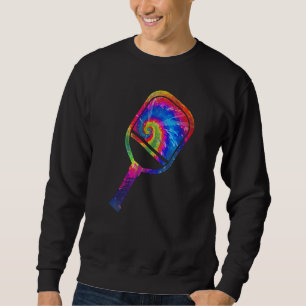 Pickleball paddel Tie Dye Retro 80-tal 90-tal Lång Ärmad Tröja