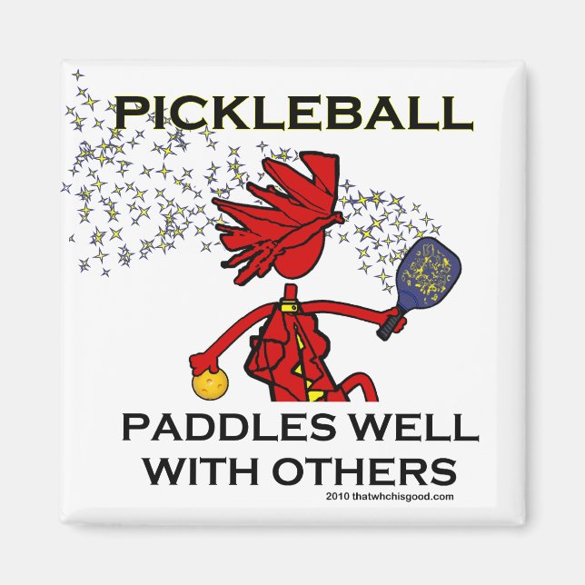 Pickleball Paddels väl med andra Magnet (Framsidan)