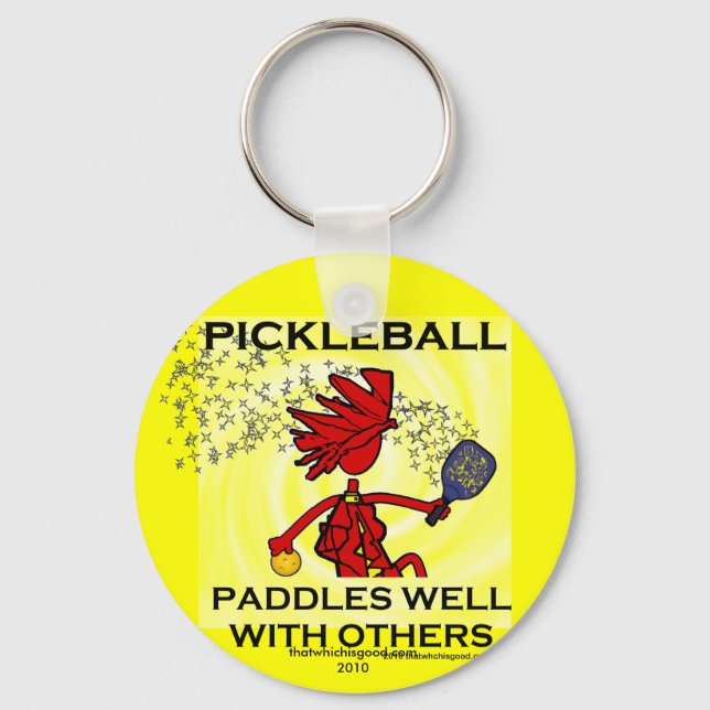 Pickleball Paddels väl med andra Nyckelring (Framsida)