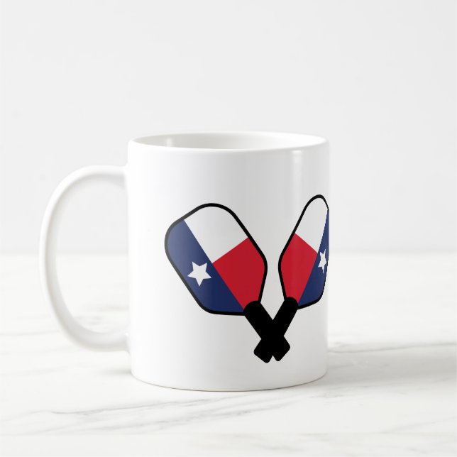 Pickleball-paddlar med Texas Flag kaffekopp (Vänster)