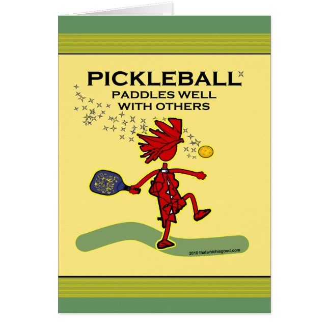 Pickleball paddlar väl med andra hälsningskort (Framsidan)