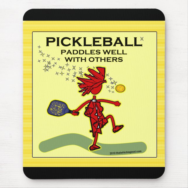 Pickleball paddlar väl med andra musmatta (Framsidan)
