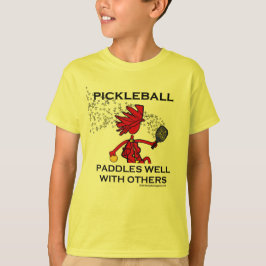 Pickleball paddlar väl med andra t-shirt