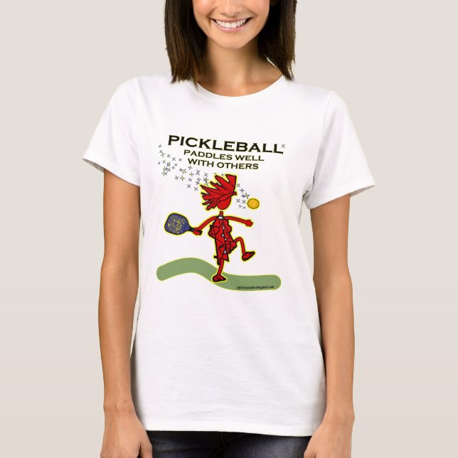 Pickleball paddlar väl med andra t-shirt (Framsida)