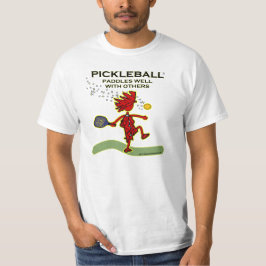 Pickleball paddlar väl med andra tee shirt