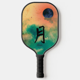 PICKLEBALL PADDLE BLACK MÅNE MED JAPANSKA FLOWERS