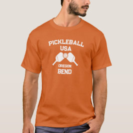 Pickleball Paddle & Boll Bend Oregon USA Anpassnin T Shirt