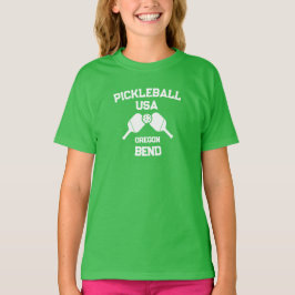 Pickleball Paddle & Boll Bend Oregon USA Anpassnin T Shirt