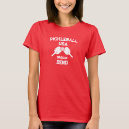 Pickleball Paddle & Boll Bend Oregon USA Anpassnin T Shirt