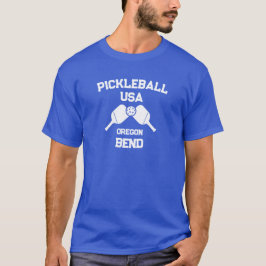 Pickleball Paddle & Boll Bend Oregon USA Anpassnin T Shirt