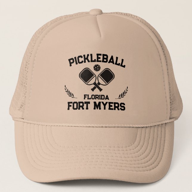 Pickleball Paddle Boll Fort Myers Florida Anpassni Keps (Framsida)