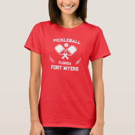 Pickleball Paddle Boll Fort Myers Florida Anpassni T Shirt