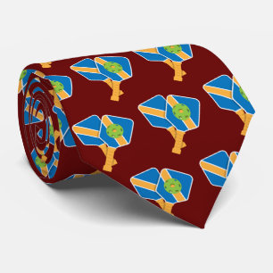 Pickleball Paddle & Boll Mönster Red Slips