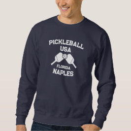 Pickleball Paddle Boll Neaples Florida USA Anpassn Lång Ärmad Tröja