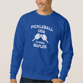 Pickleball Paddle Boll Neaples Florida USA Anpassn Lång Ärmad Tröja