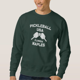 Pickleball Paddle Boll Neaples Florida USA Anpassn Lång Ärmad Tröja