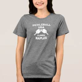 Pickleball Paddle Boll Neaples Florida USA Anpassn T Shirt