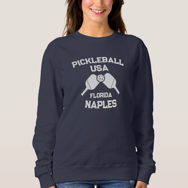 Pickleball Paddle Boll Neaples Florida USA Anpassn T Shirt (Framsida)