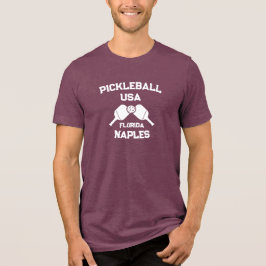 Pickleball Paddle Boll Neaples Florida USA Anpassn T Shirt