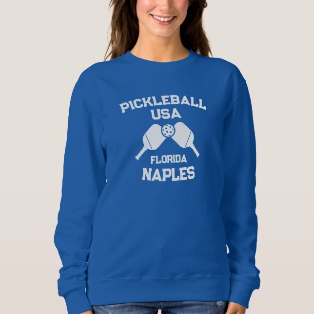 Pickleball Paddle Boll Neaples Florida USA Anpassn T Shirt (Framsida)
