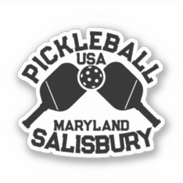 Pickleball Paddle & Boll Salisbury Maryland Anpass Klistermärken