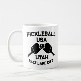 Pickleball Paddle Boll Salt Sjö City Utah Anpassni Kaffemugg