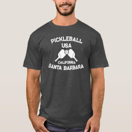 Pickleball Paddle Boll Santa Barbara CA USA Anpass T Shirt