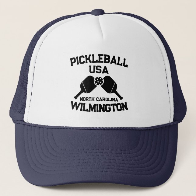 Pickleball Paddle Boll Wilmington NC Anpassningsba Keps (Framsida)