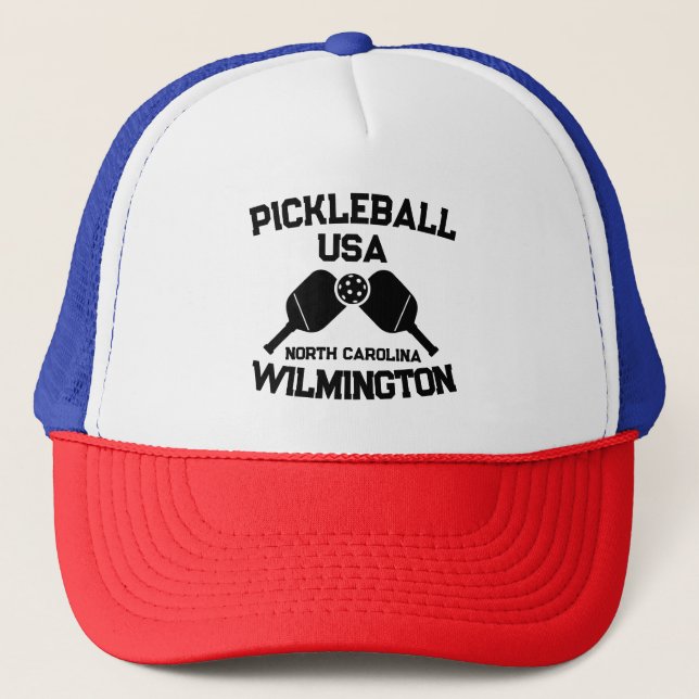Pickleball Paddle Boll Wilmington NC Anpassningsba Keps (Framsida)