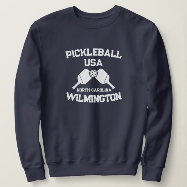 Pickleball Paddle Boll Wilmington NC Anpassningsba T Shirt (Design framsida)