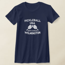 Pickleball Paddle Boll Wilmington NC Anpassningsba T Shirt