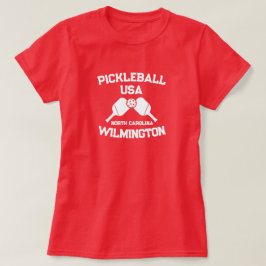 Pickleball Paddle Boll Wilmington NC Anpassningsba T Shirt