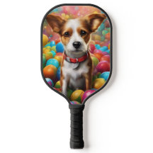 Pickleball Paddle Cover med Tecknad Puppy