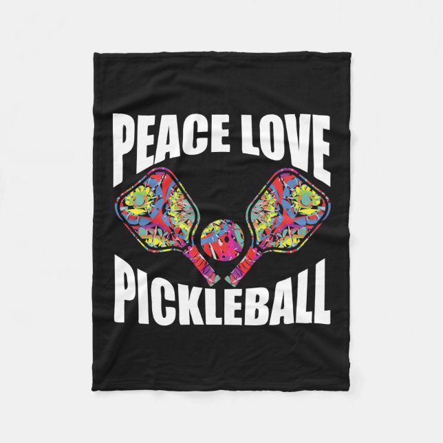 Pickleball Paddle-design Fleecefilt (Framsidan)