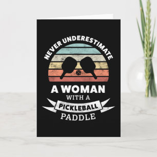 Pickleball Paddle Gift för farmor Kort