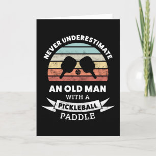 Pickleball Paddle Gift för morfar Kort