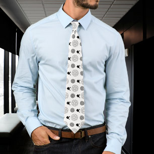 Pickleball Paddle Grått White Boll Racket Mönster Slips