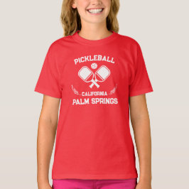 Pickleball Paddle Handflatan Vår Kalifornien Anpas T Shirt