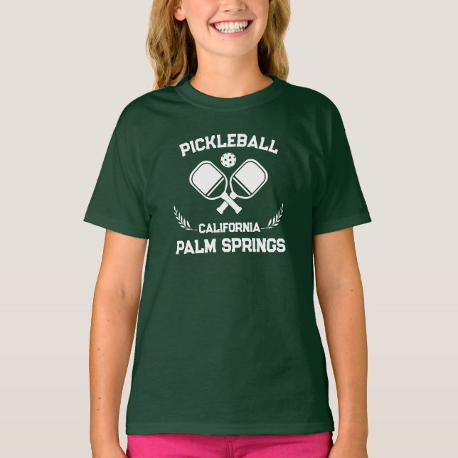Pickleball Paddle Handflatan Vår Kalifornien Anpas T Shirt (Framsida)