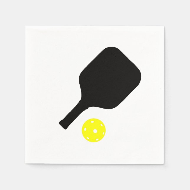 Pickleball paddle och boll pappersservett (Framsidan)