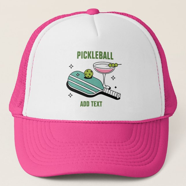 Pickleball-paddle och cocktail keps (Framsida)