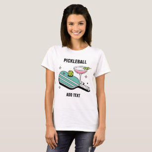 Pickleball-paddle och cocktail t shirt