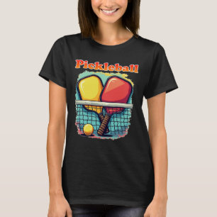 Pickleball Paddle och Net Power Play T Shirt