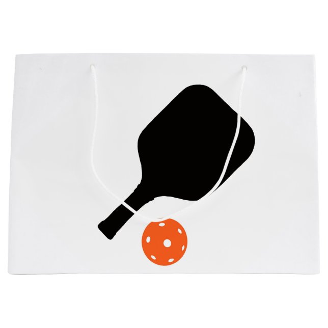 Pickleball paddle och orange pickleball (Framsidan)