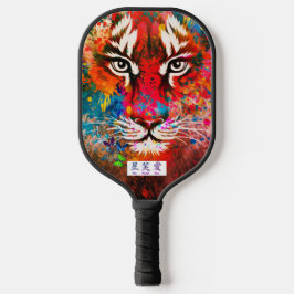Pickleball Paddle PAINTED TIGER MED KANJI SYMBOLER