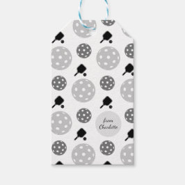 Pickleball Paddle Racket Boll Monogram Kids Namn Presentetikett