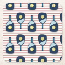 Pickleball Paddle Underlägg Papper Kvadrat