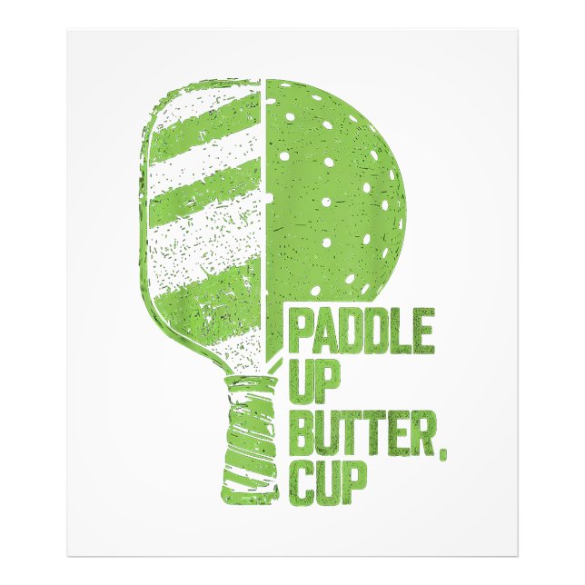 Pickleball Paddle Up Butter Kopp Fototryck (Framsidan)