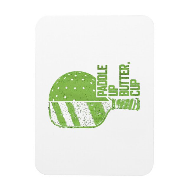 Pickleball Paddle Up Butter Kopp Magnet (Vertikal)
